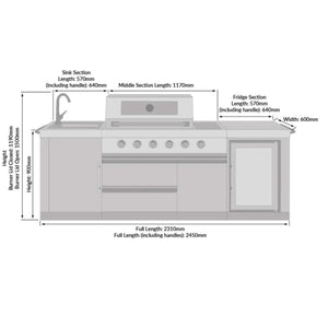 Buschbeck Oxford Outdoor Kitchen Stainless Steel