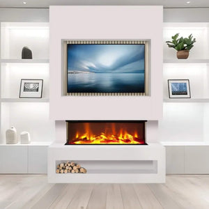 Celsi S1000 Media Wall Suite White & Acoustic Oak 1450