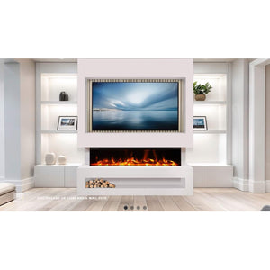 Celsi S1600 Media Wall Suite White & Acoustic Oak 1800