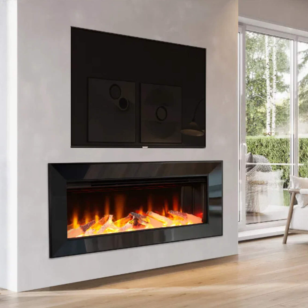 Celsi Electriflame VR Commodus S-1000 With Black Nickel & Black Fascia Inset Electric Fire