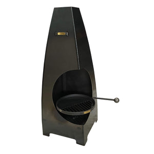 Circus Chiminea with Swing Arm BBQ Rack