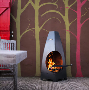 Circus Chiminea with Swing Arm BBQ Rack