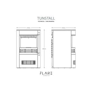 Flare Tunstall Electric Stove with Log Store