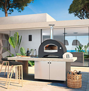 Fontana Amalfi Wood Pizza Oven Black