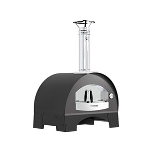 Fontana Amalfi Wood Pizza Oven with Trolley Black