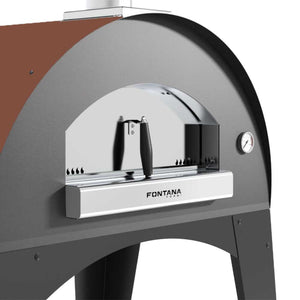 Fontana Lorenzo Rosso Wood Pizza Oven with Trolley