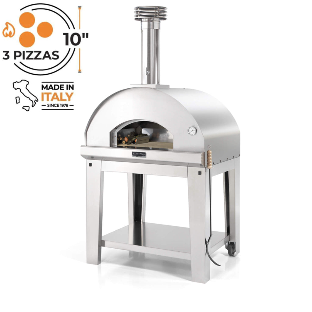 Fontana Mangiafuoco Wood Pizza Oven Including Trolley