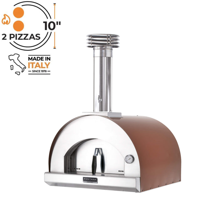 Fontana Margherita Wood Pizza Oven Rosso Red