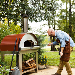 Fontana Mangiafuoco Wood Pizza Oven in Rosso Red