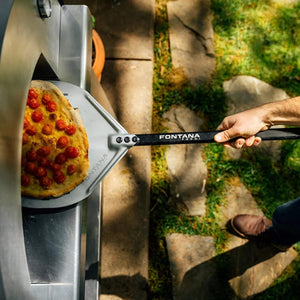 Fontana Lorenzo Rosso Wood Pizza Oven with Trolley