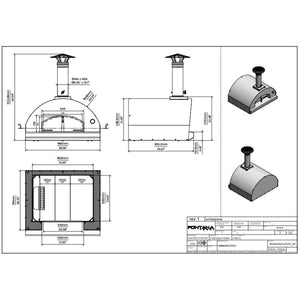 Fontana Mangiafuoco Wood Pizza Oven in Rosso Red