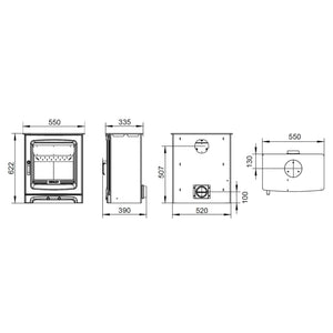 Henley Stoves Alderwood Eco Multi Fuel Stove 6.7kw