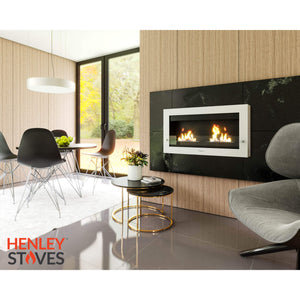 Henley Stoves Oslo 900 Wall Mounted Inset Bioethanol Fireplace