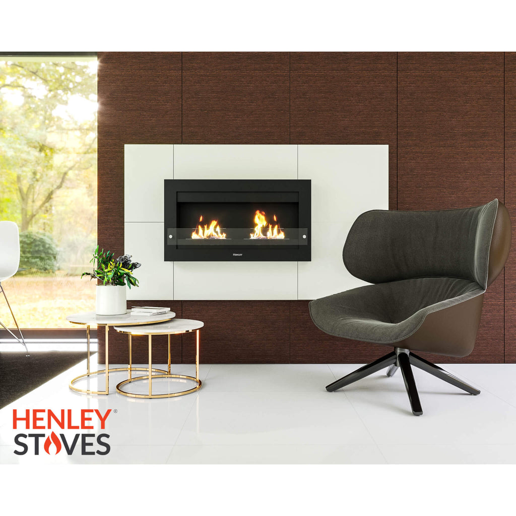 Henley Stoves Oslo 900 Wall Mounted Inset Bioethanol Fireplace