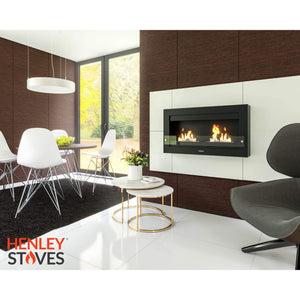 Henley Stoves Oslo 900 Wall Mounted Inset Bioethanol Fireplace