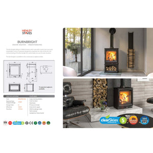 Henley Stoves Burnbright Logstore Eco Wood Burning Stove 5kw