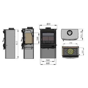 Henley Stoves Elcombe Logstore Eco Multi Fuel Stove 5kw