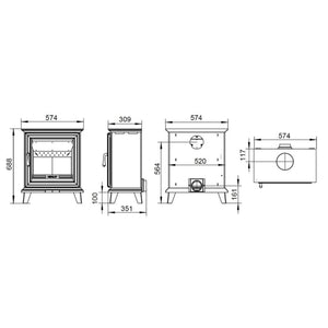 Henley Stoves Elmwood Eco Multi Fuel Stove 6.7kw