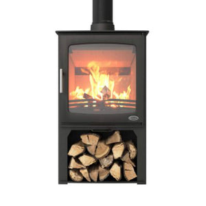 Henley Stoves Hazelwood Landscape Logstore Eco Wood Burning Stove 5kw