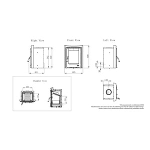 Henley Stoves Muckross Eco Multi Fuel Inset Stove 4.6kw