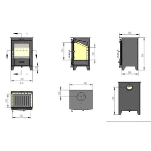 Henley Stoves Redwood Eco Multi Fuel Stove 5kw