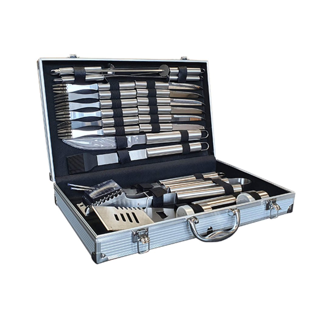 Lifestyle 24 Piece Stainless Steel BBQ Tool Kit