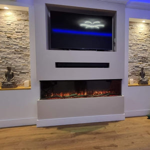 Luvelle 50 Inch Panoramic Slimline HD 3 Sided Electric Fire