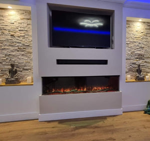 Luvelle 60 Inch Panoramic Slimline HD 3 Sided Electric Fire