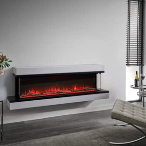 Luvelle 80 Inch Panoramic Slimline HD 3 Sided Electric Fire