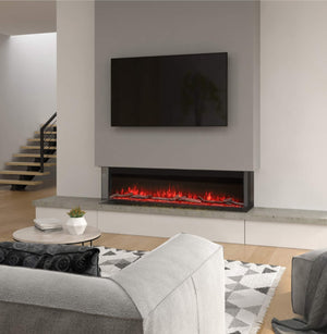 Luvelle 71 Inch Panoramic Slimline HD 3 Sided Electric Fire