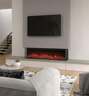 Luvelle 50 Inch Panoramic Slimline HD 3 Sided Electric Fire