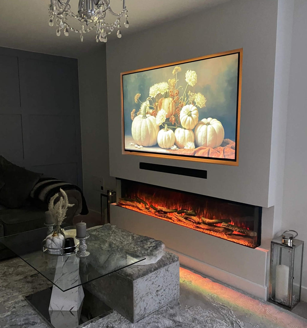 Luvelle 50 Inch Panoramic Slimline HD 3 Sided Electric Fire