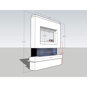 Prestige MW2 1800 Pre Built Media Wall Fireplace