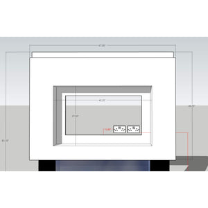 Prestige MW2 1800 Pre Built Media Wall Fireplace