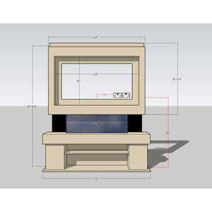 Prestige MW3 1800 Pre Built Media Wall Fireplace