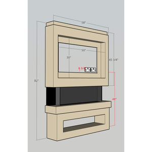 Prestige MW6 1500 Pre Built Media Wall Fireplace