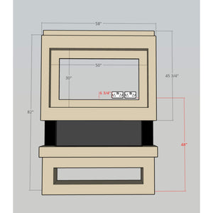 Prestige MW6 1500 Pre Built Media Wall Fireplace