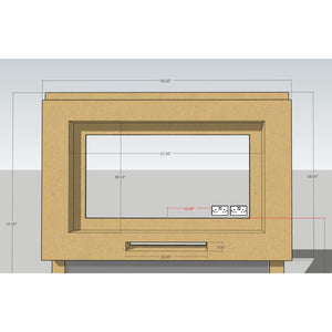 Prestige MW7 2200 Pre Built Media Wall Fireplace