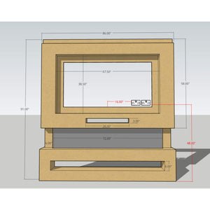 Prestige MW7 2200 Pre Built Media Wall Fireplace