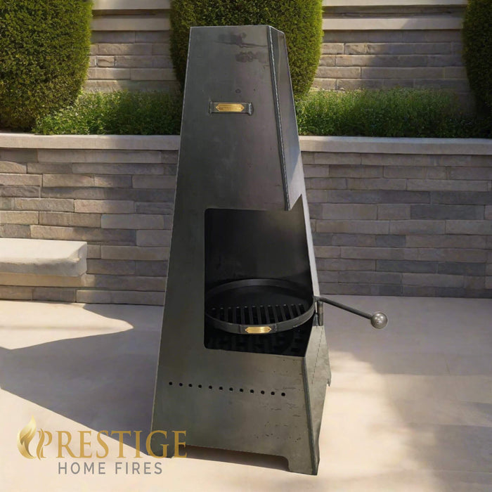 Piazza Chiminea with Swing Arm BBQ Rack