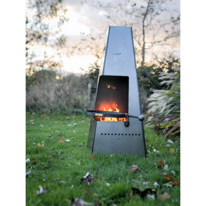 Piazza Chiminea with Swing Arm BBQ Rack