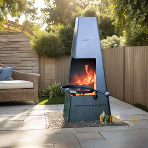 Piazza Chiminea with Swing Arm BBQ Rack