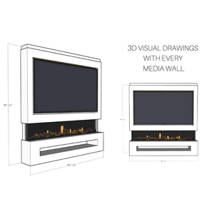 Prestige MW16 2100 Pre Built Media Wall Fireplace