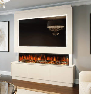 Prestige MW21 1800 Pre Built Media Wall Fireplace Including Storage