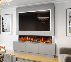 Prestige MW21 1800 Pre Built Media Wall Fireplace Including Storage