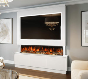 Prestige MW21 1800 Pre Built Media Wall Fireplace Including Storage