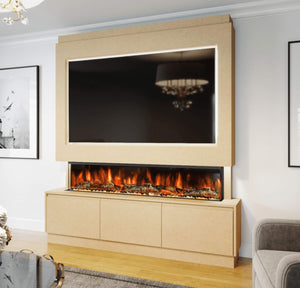 Prestige MW21 1800 Pre Built Media Wall Fireplace Including Storage