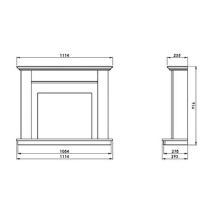 Suncrest Antigua Electric Fireplace Suite