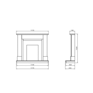 Suncrest Coniston Electric Fireplace Suite