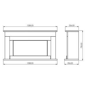 Suncrest Georgia Electric Fireplace Suite